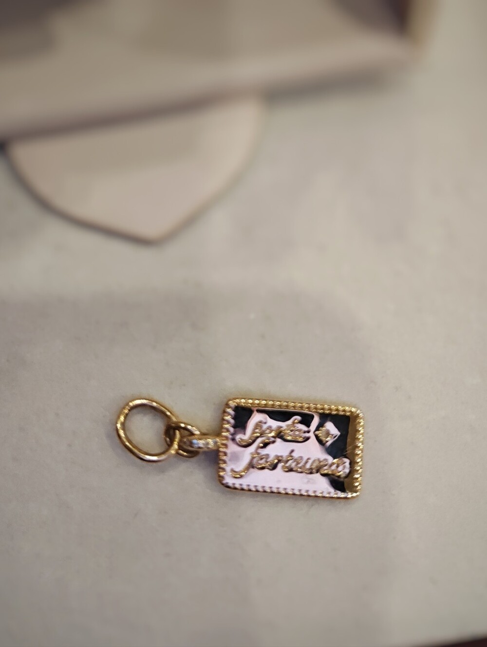 Melanie Auld Taglia Pendant Gold Vermeil Forte Fortuna Necklace Charm - Picture 2 of 7